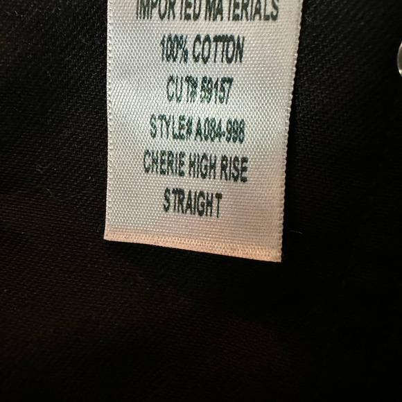 Agolde Cherie High Rise Straight Jeans Black 25x31 Busted Knee Rigid Raw Hem - Picture 7 of 12